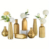 Gold Textured Glass Vase Set - 8PCs / United States