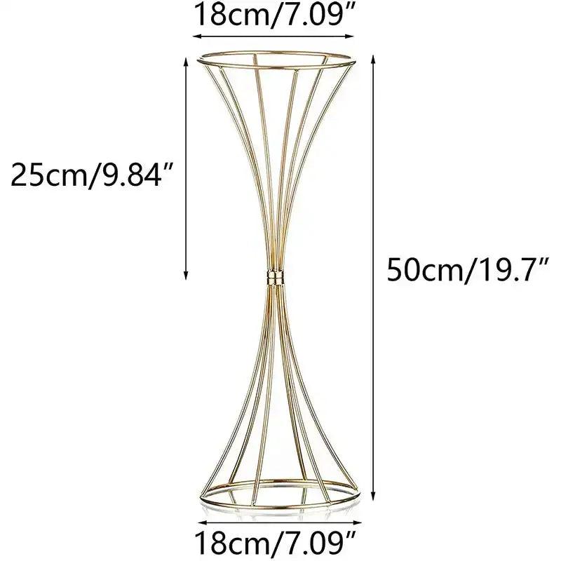 Gold Iron Vase Pedestal