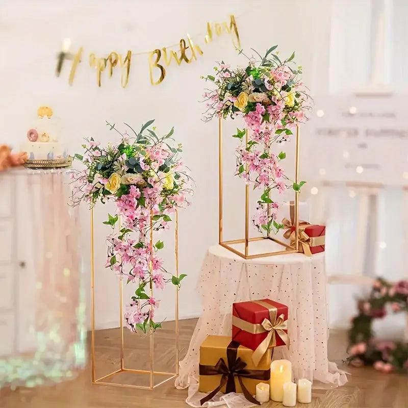 Gold Metal Flower Stand