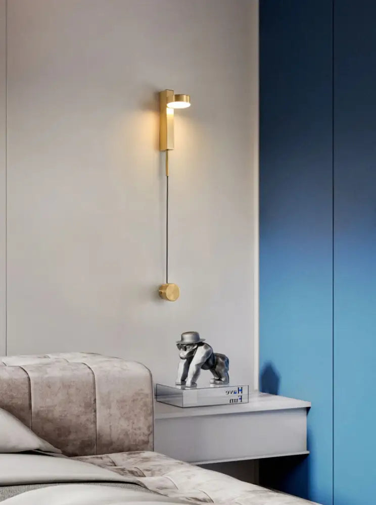 Black Brass Dimmer Wall Sconce