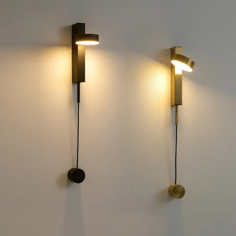 Black Brass Dimmer Wall Sconce