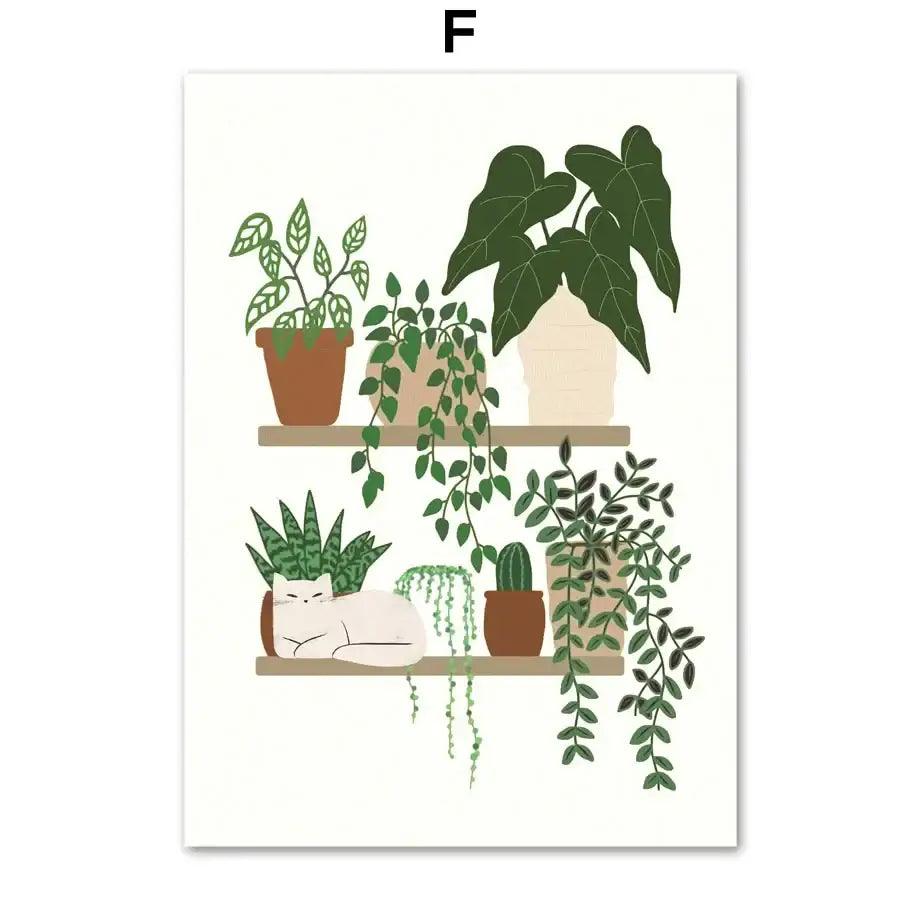 Botanical Green Plant Set