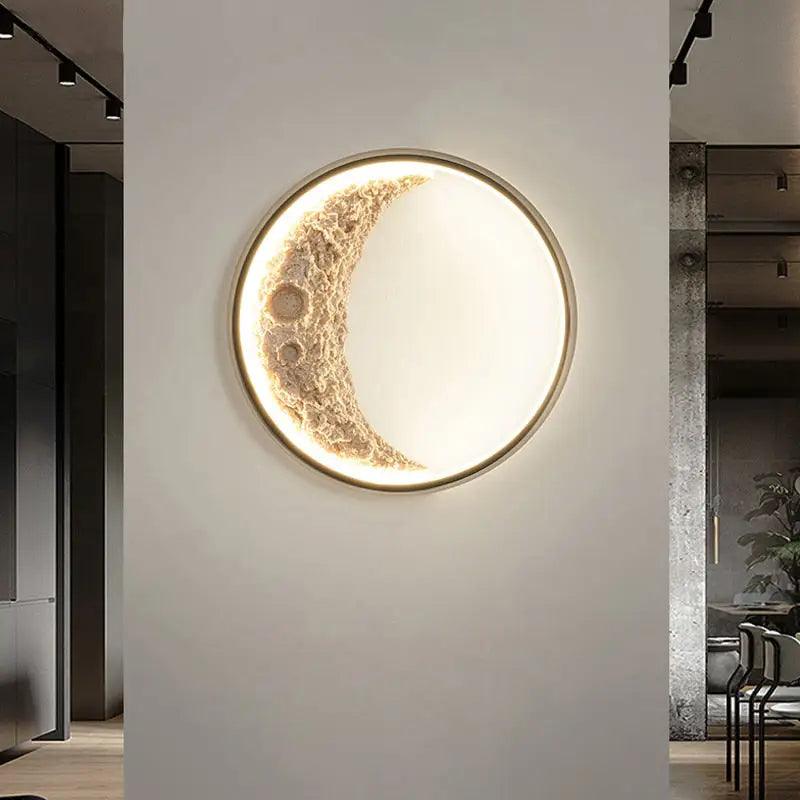 Beige Crescent LED Wall Lamp