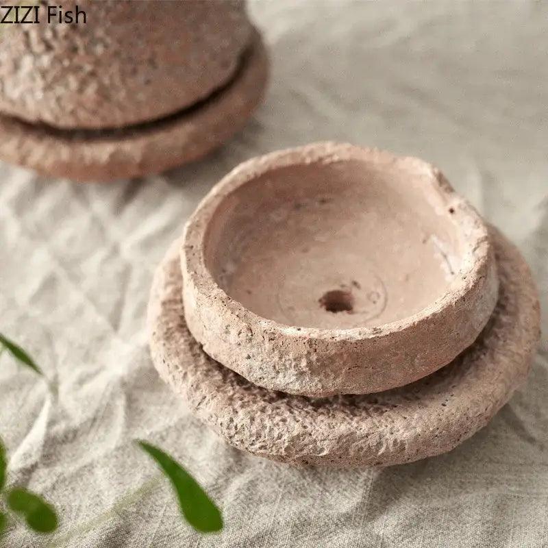 Terracotta Ceramic Vase Set