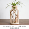 Handcrafted Wooden Glass Vase - A