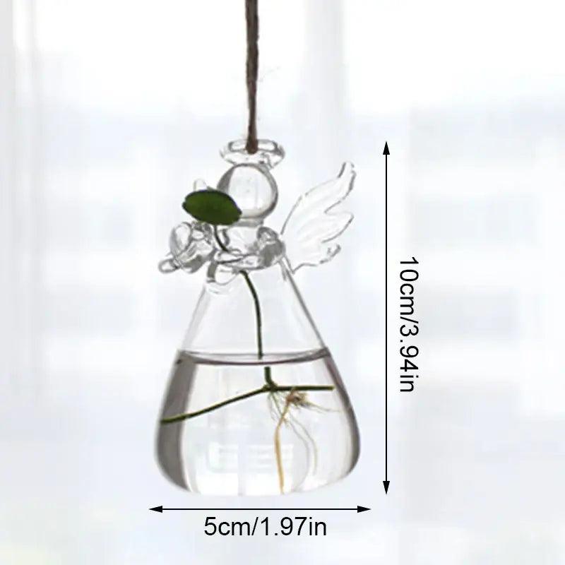 Clear Glass Angel Vase