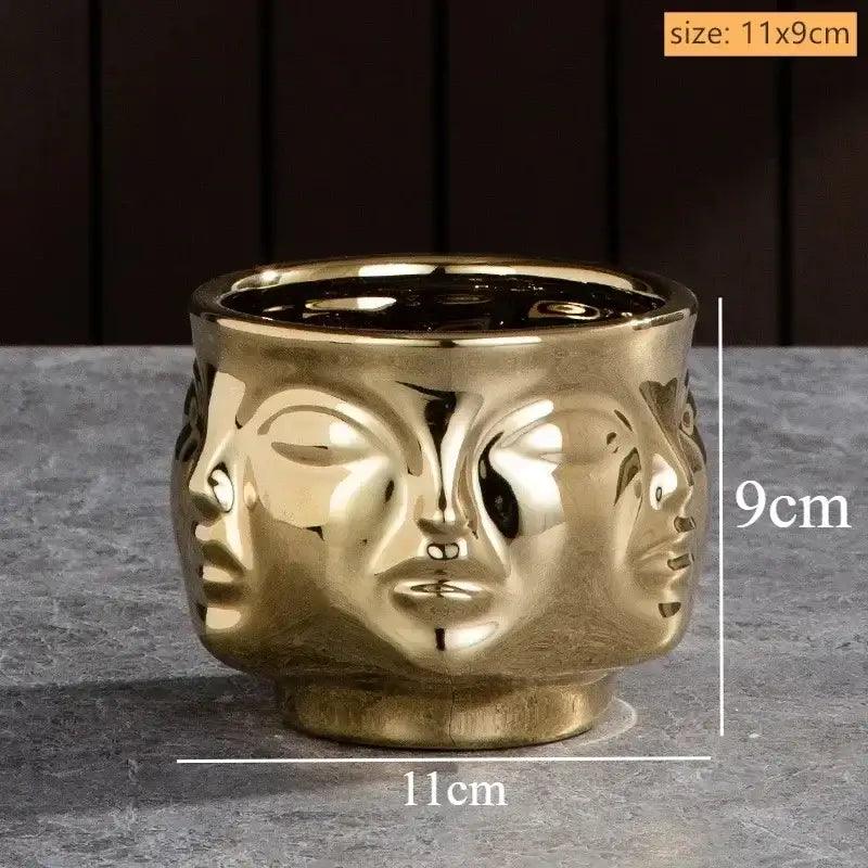White Ceramic Face Vase