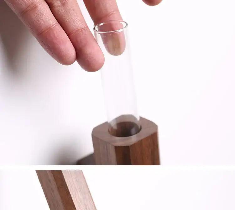 Dark Wood Wall Vase