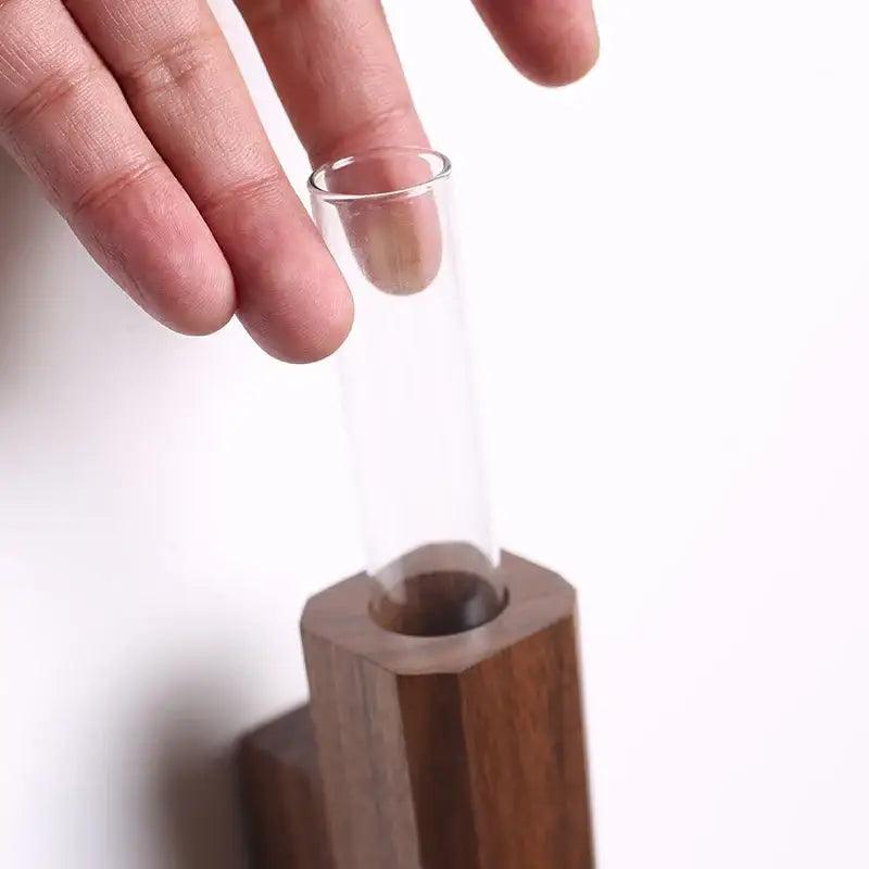 Dark Wood Wall Vase