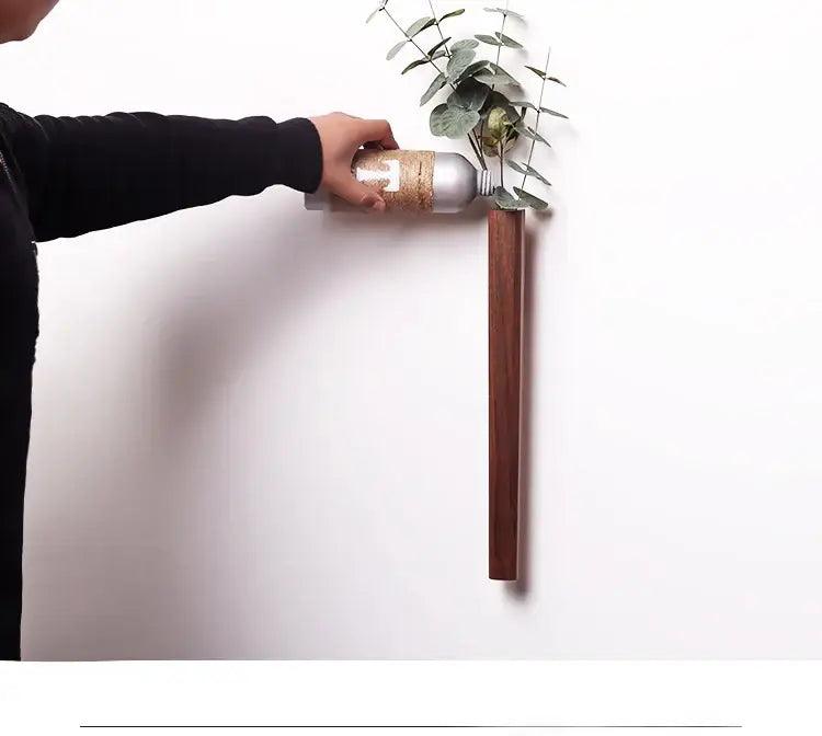 Dark Wood Wall Vase