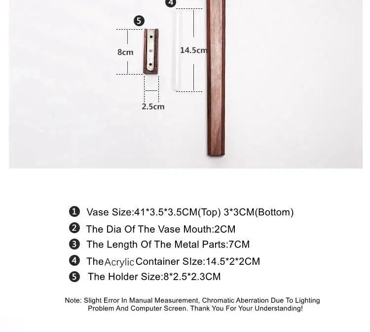 Dark Wood Wall Vase
