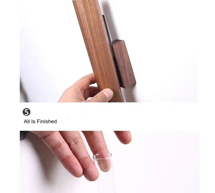Dark Wood Wall Vase