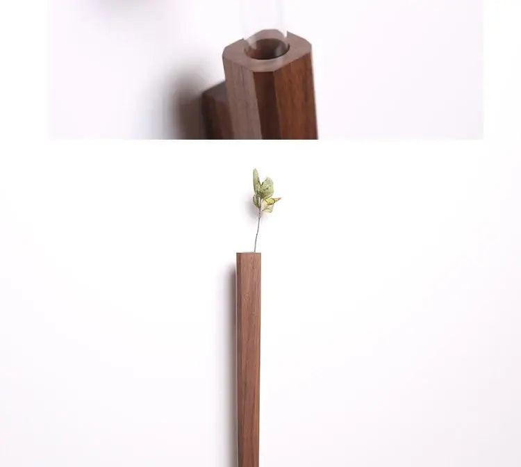 Dark Wood Wall Vase