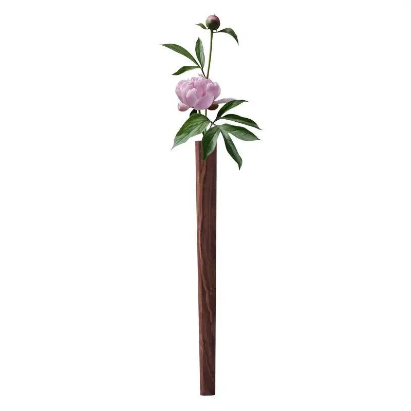 Dark Wood Wall Vase