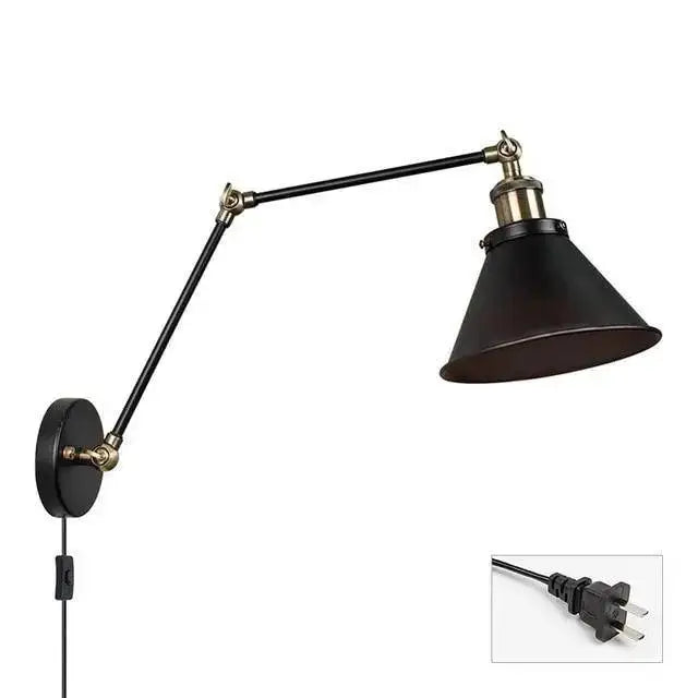Black Plug Wall Sconce