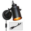 Black Gold Wall Sconce - Button Switch / EU Plug