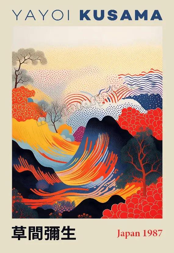 Pink Orange Mountain Canvas