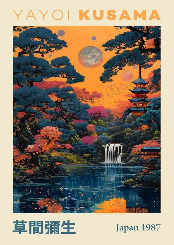 Pink Orange Mountain Canvas