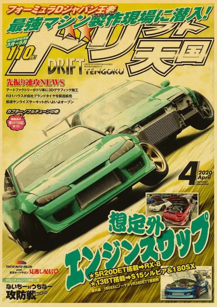 Retro Racing Car Poster