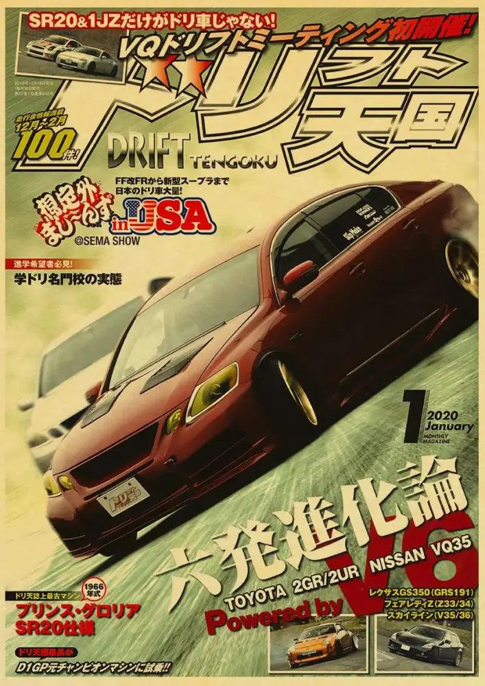Retro Racing Car Poster