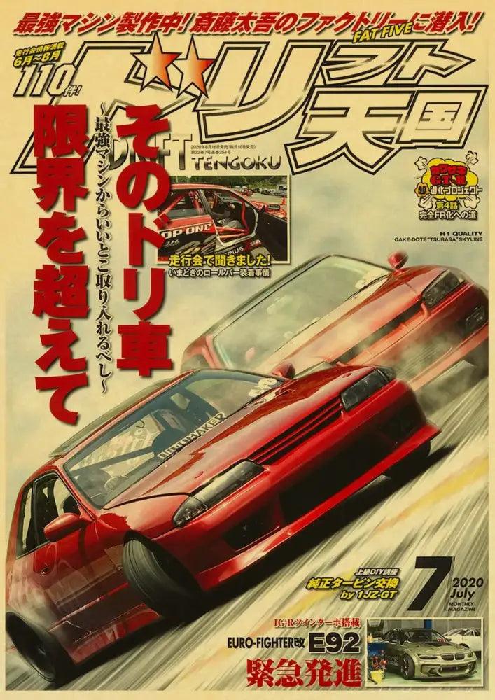 Retro Racing Car Poster