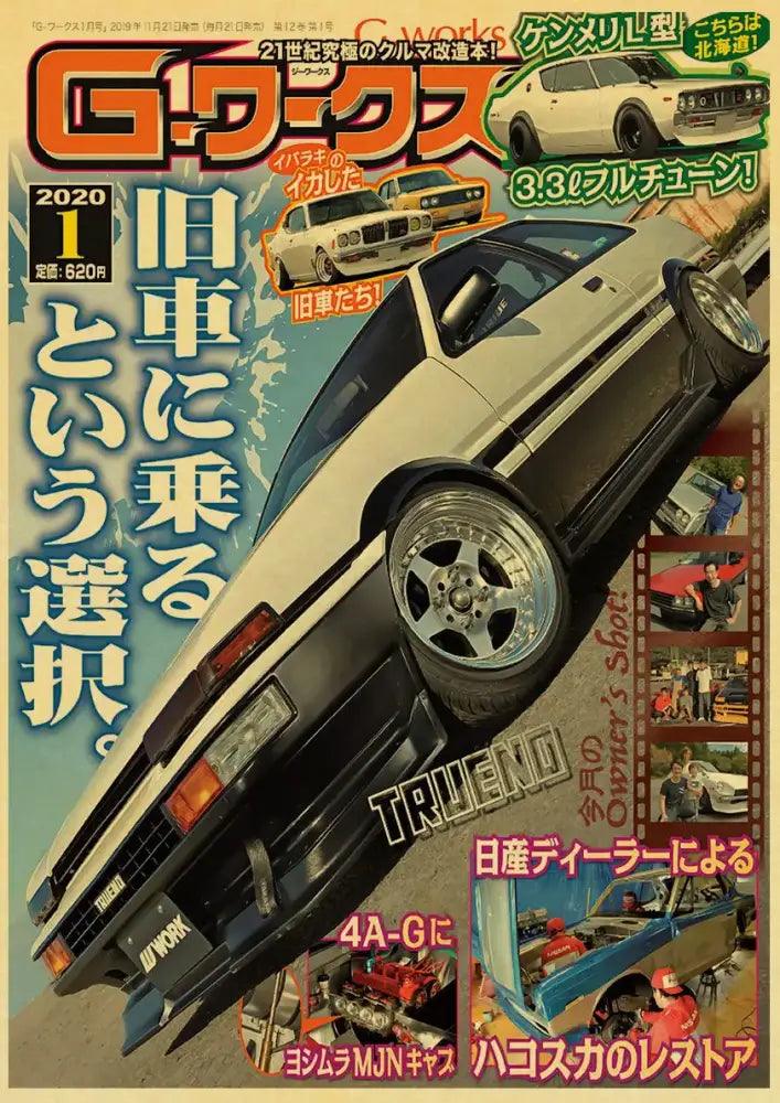 Retro Racing Car Poster