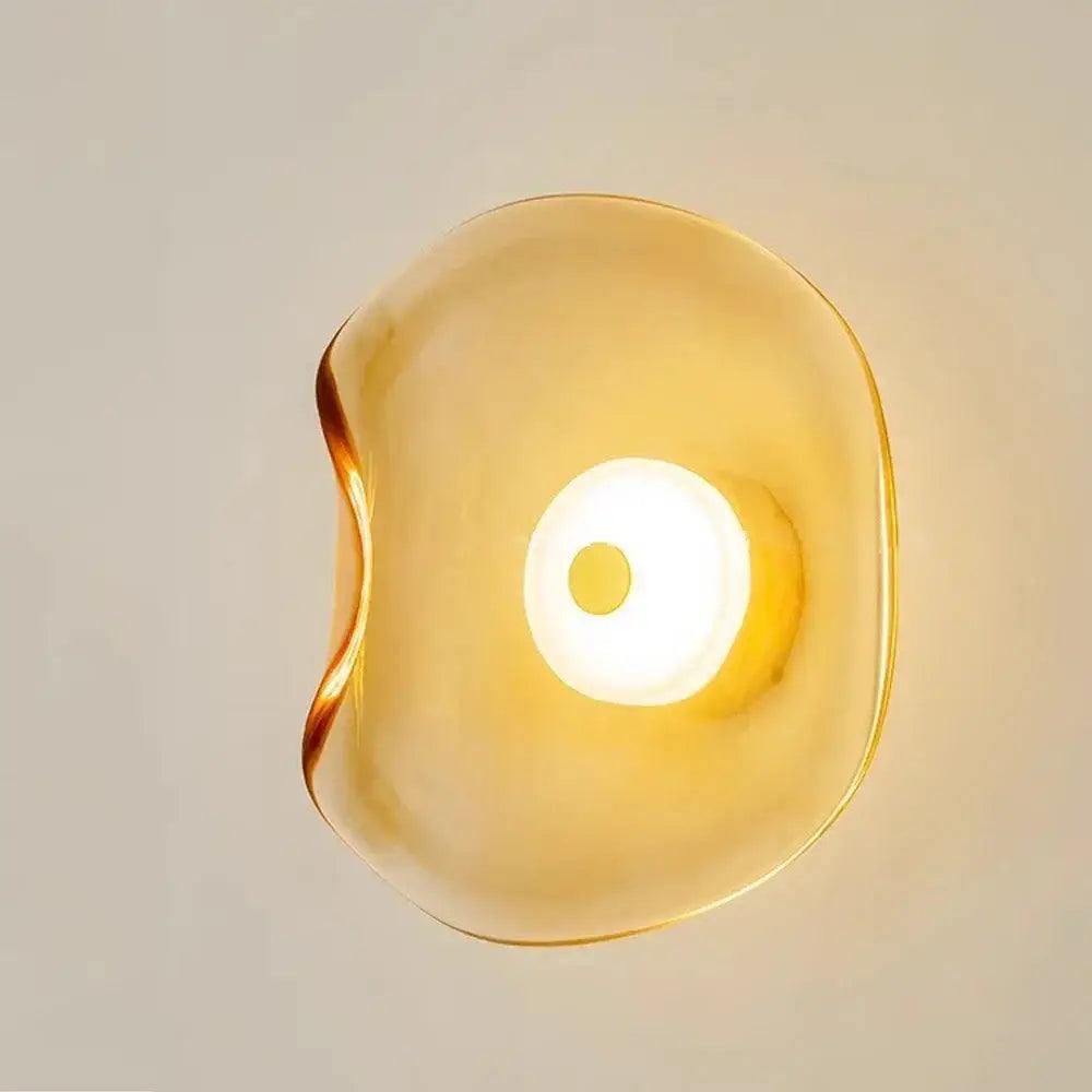 Amber Glass Wall Lamp