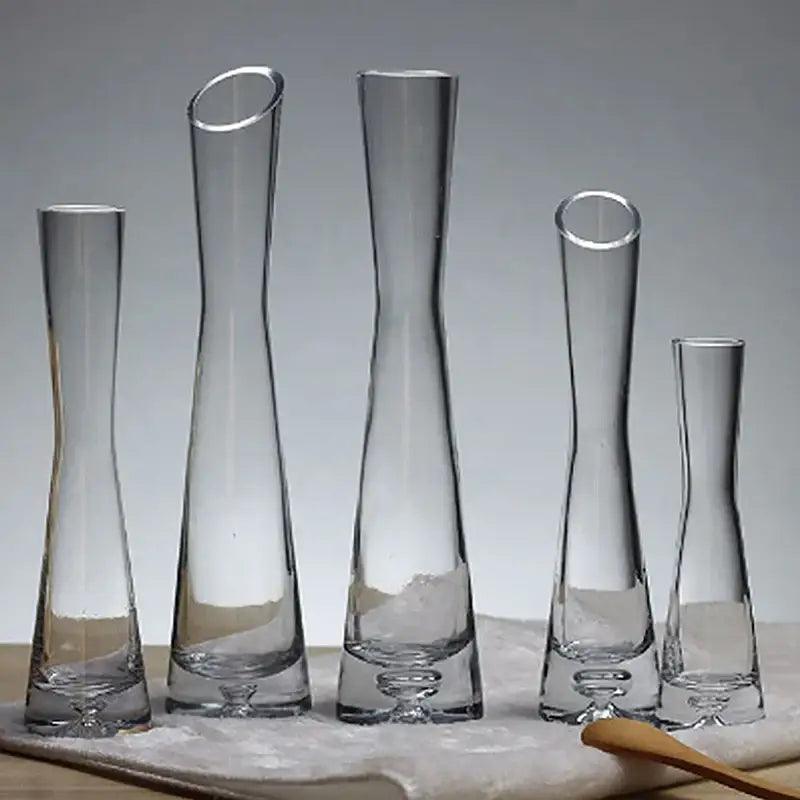 Clear Glass Vase Set