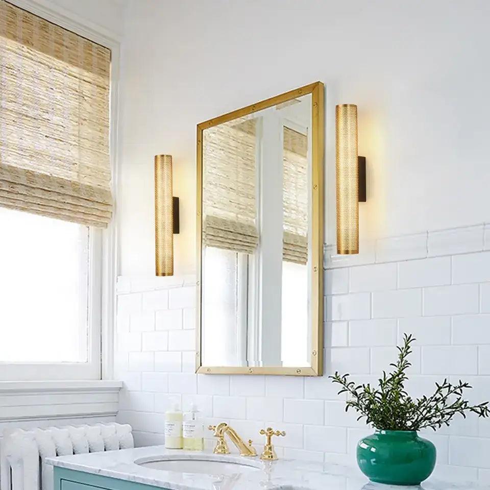 Gold Cylindrical Wall Sconce