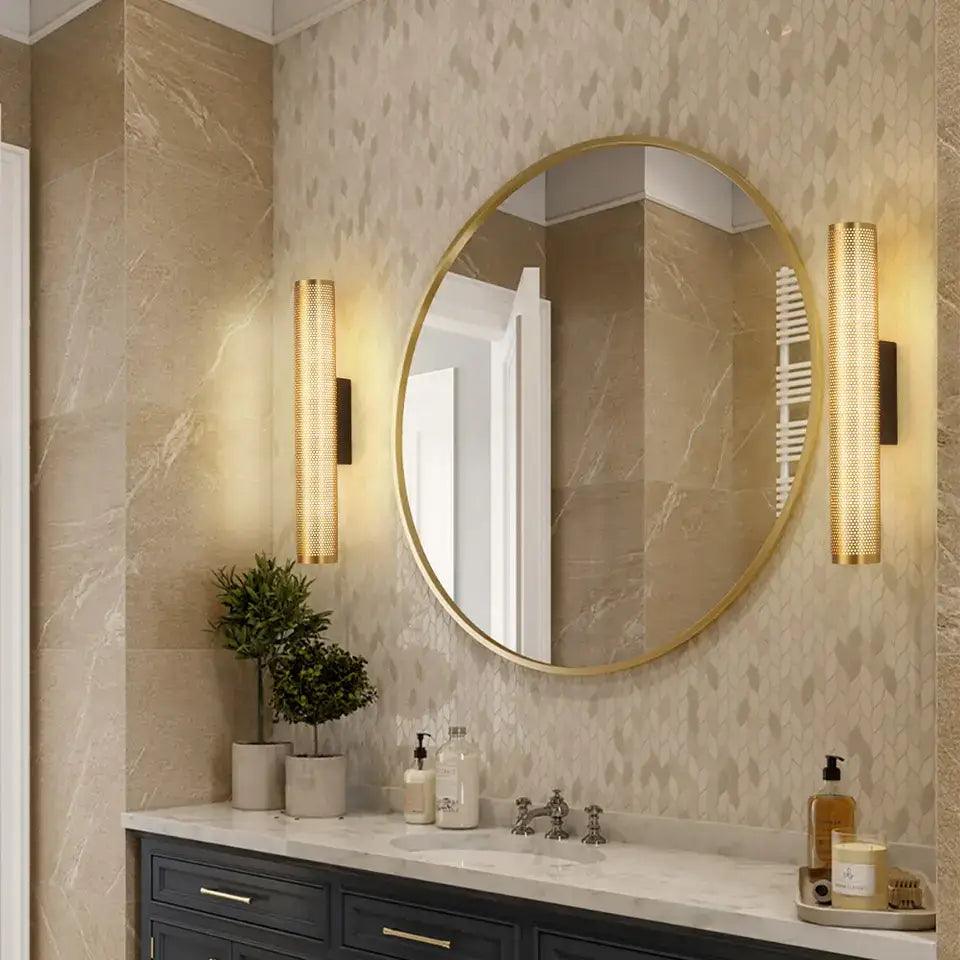 Gold Cylindrical Wall Sconce