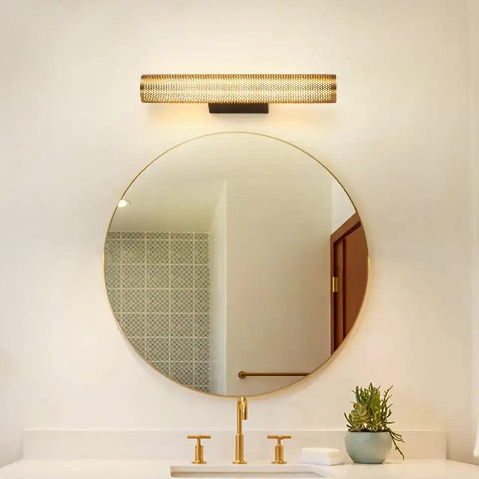 Gold Cylindrical Wall Sconce