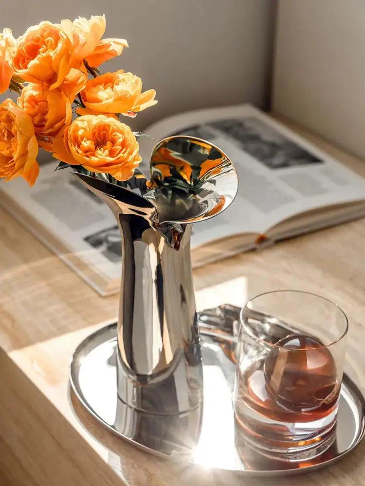 Silver Stainless Steel Vase