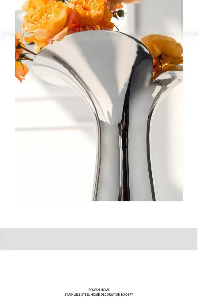 Silver Stainless Steel Vase