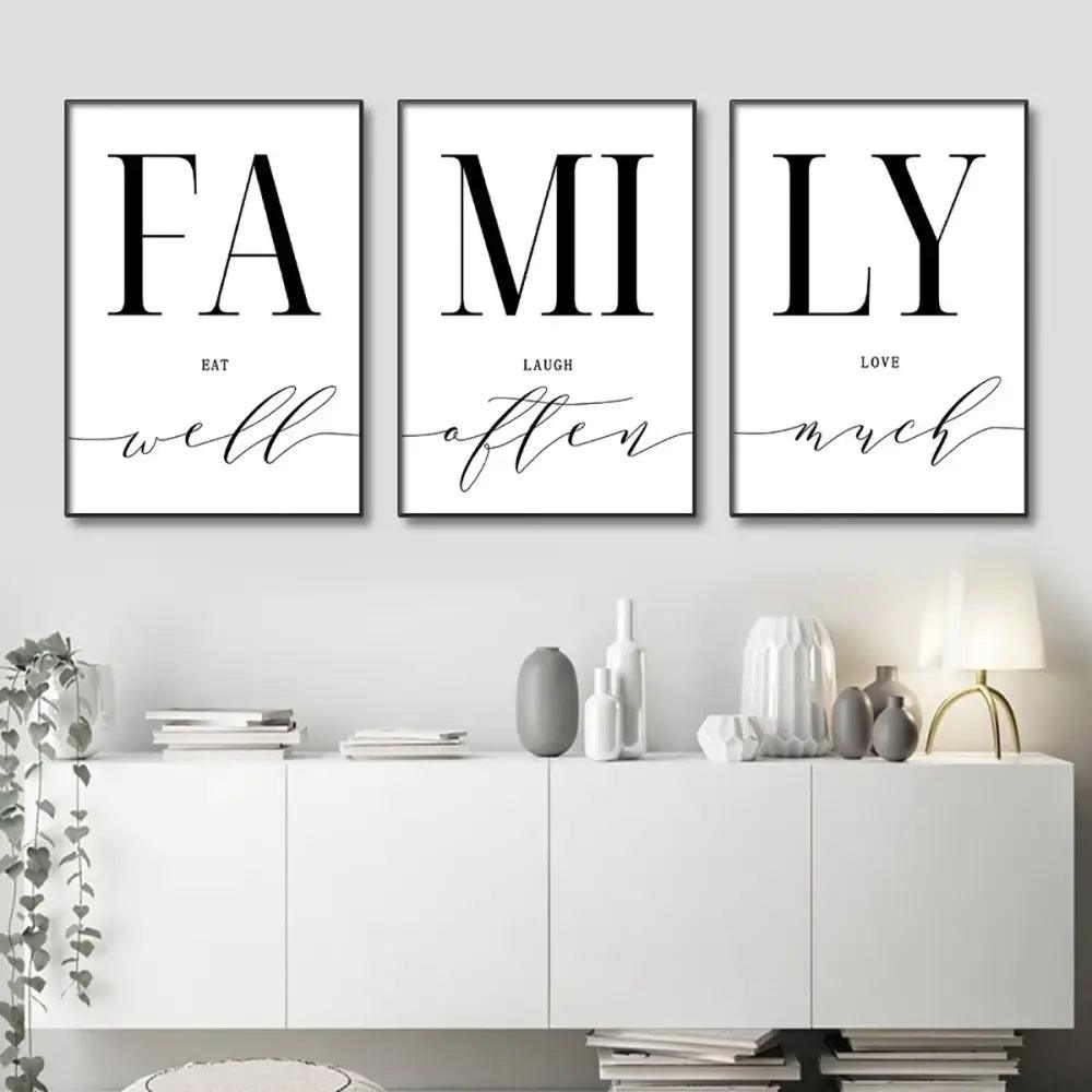 Black Family Wall Art Set