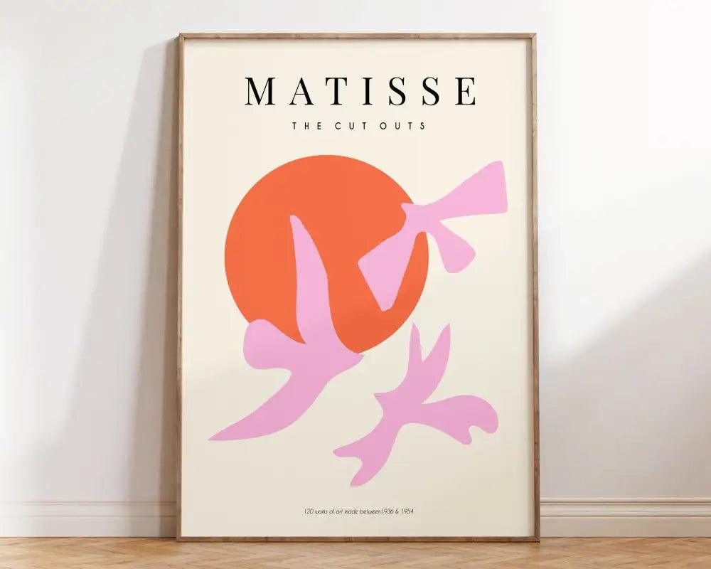 Orange Pink Floral Poster