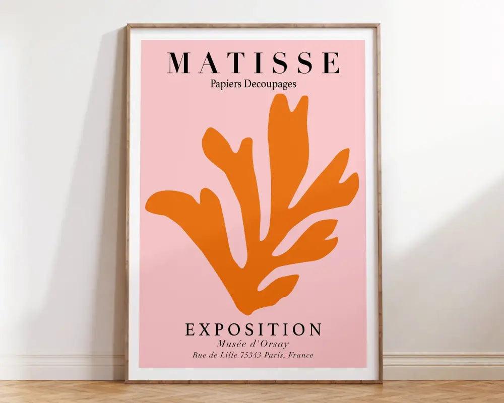 Orange Pink Floral Poster