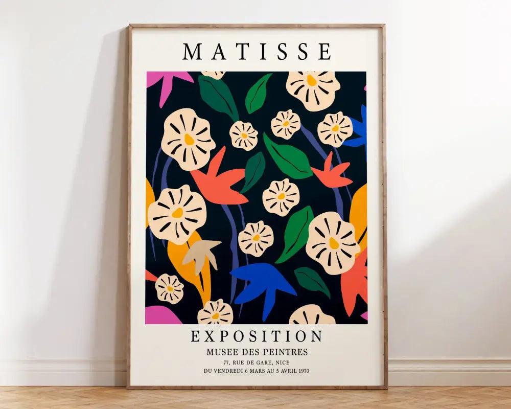Orange Pink Floral Poster
