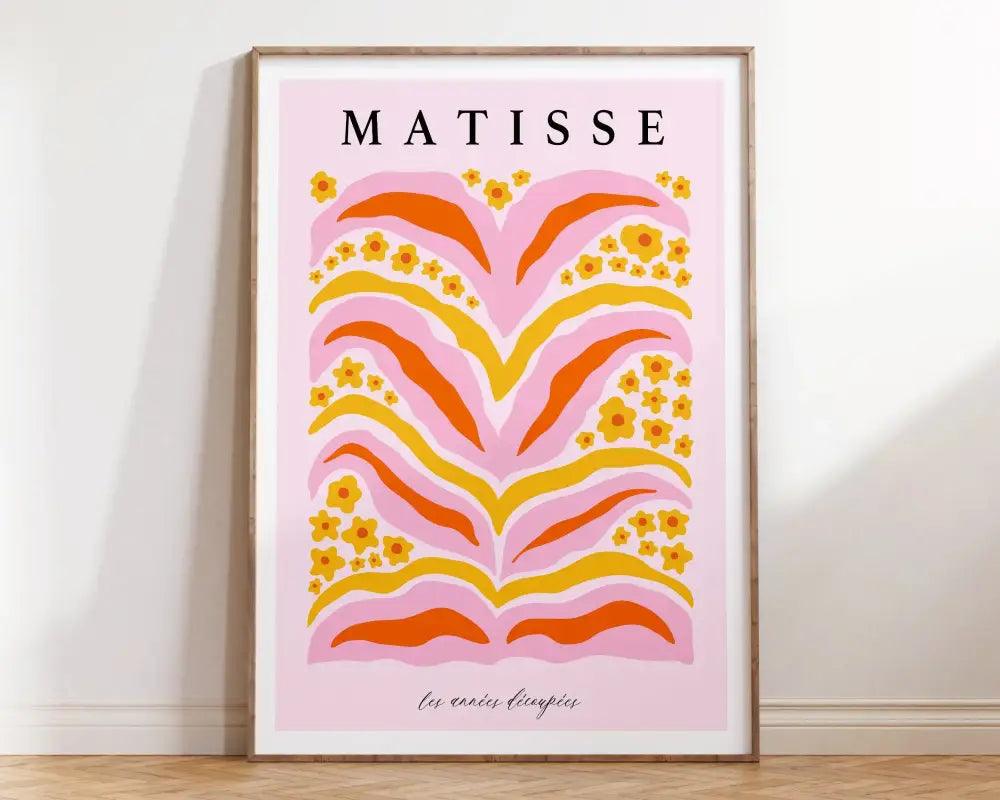 Orange Leafy Spiral Print