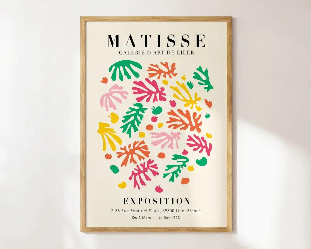 Black Matisse Floral Art Print