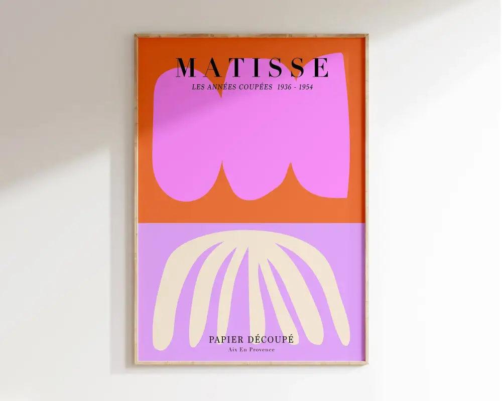 Black Matisse Floral Art Print