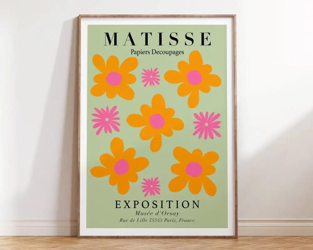 Blue Floral Canvas Poster