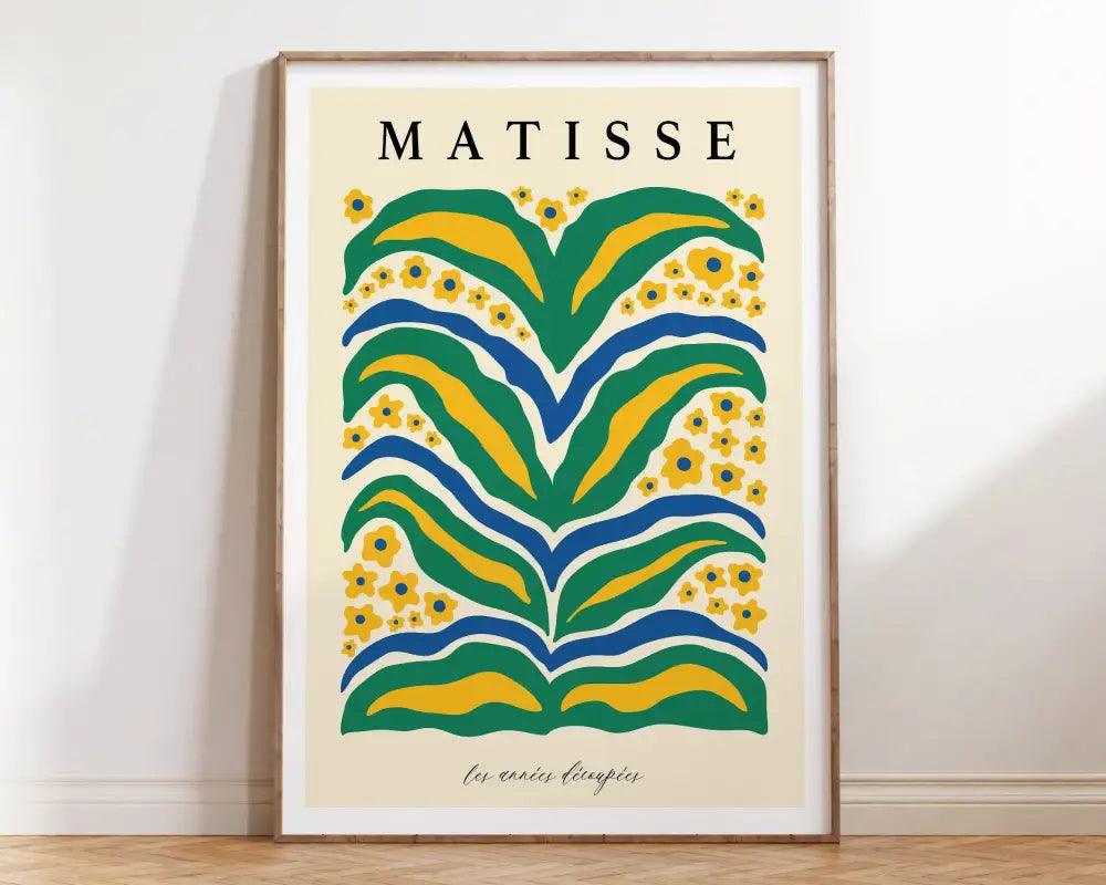 Black Matisse Floral Art Print