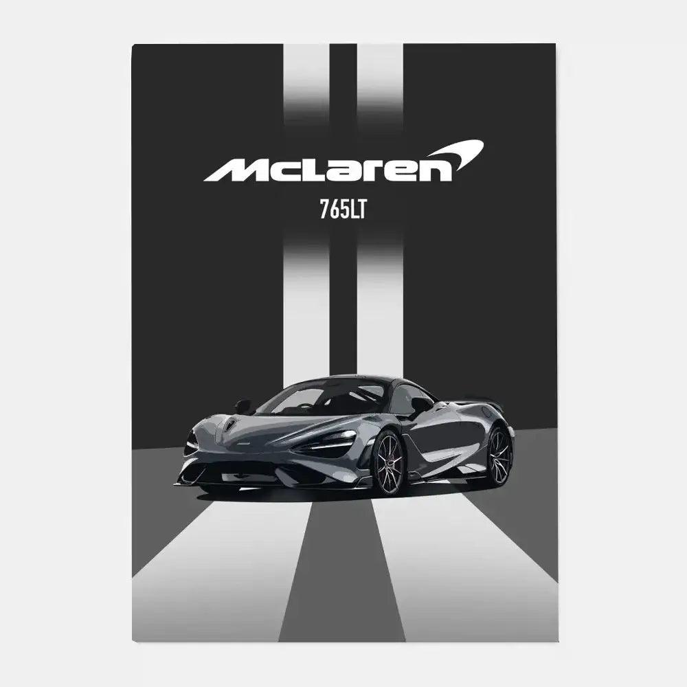 Silver Sports Car Poster