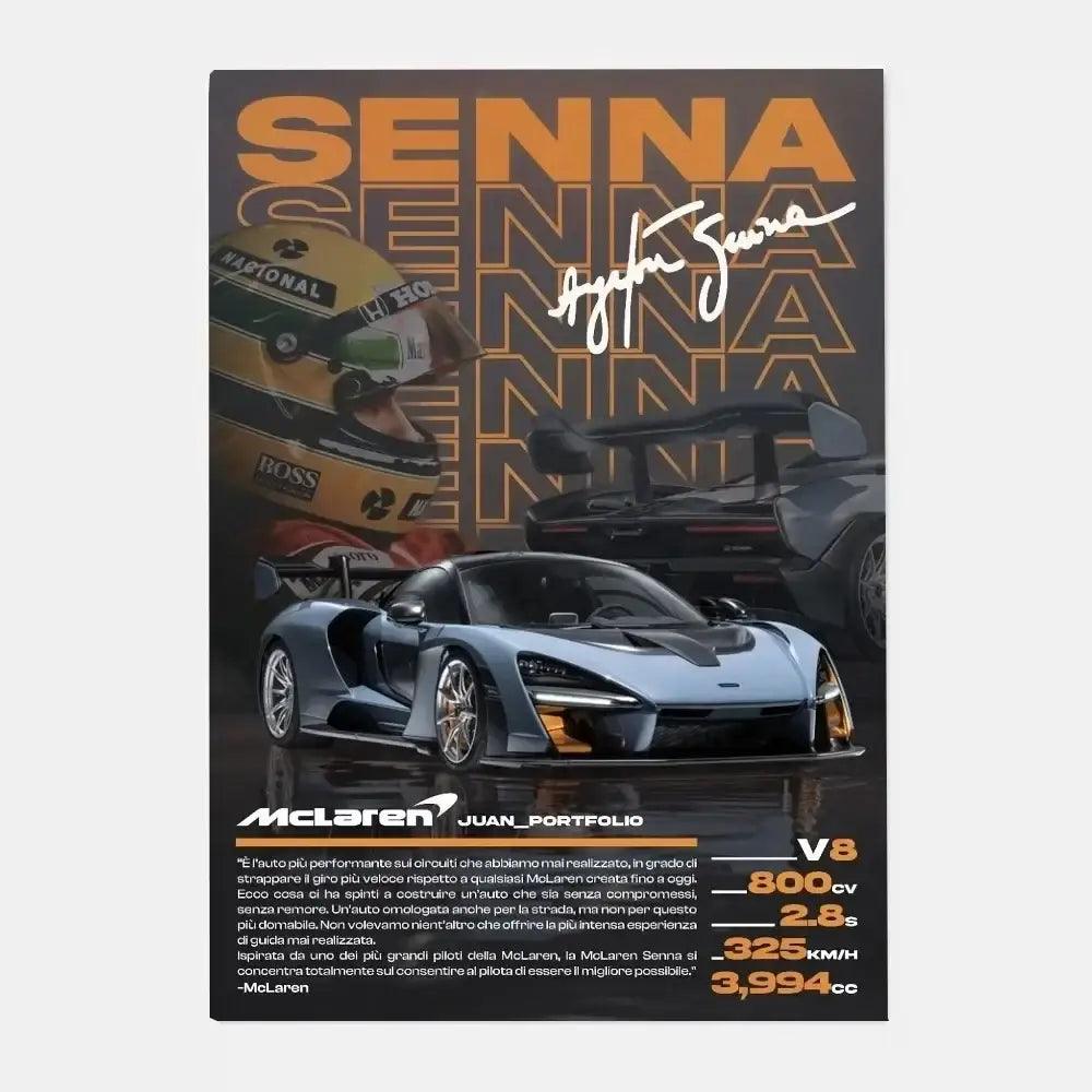 Silver Sports Car Poster