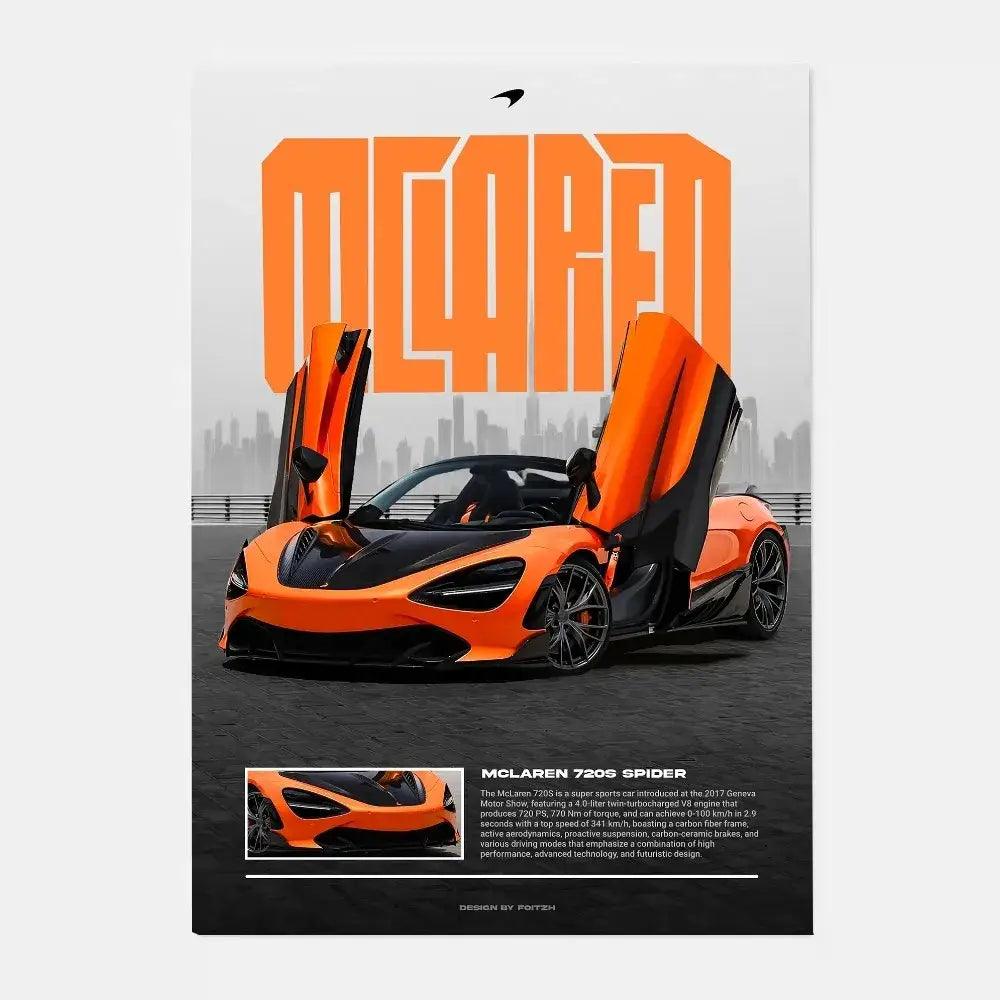 Silver Sports Car Poster