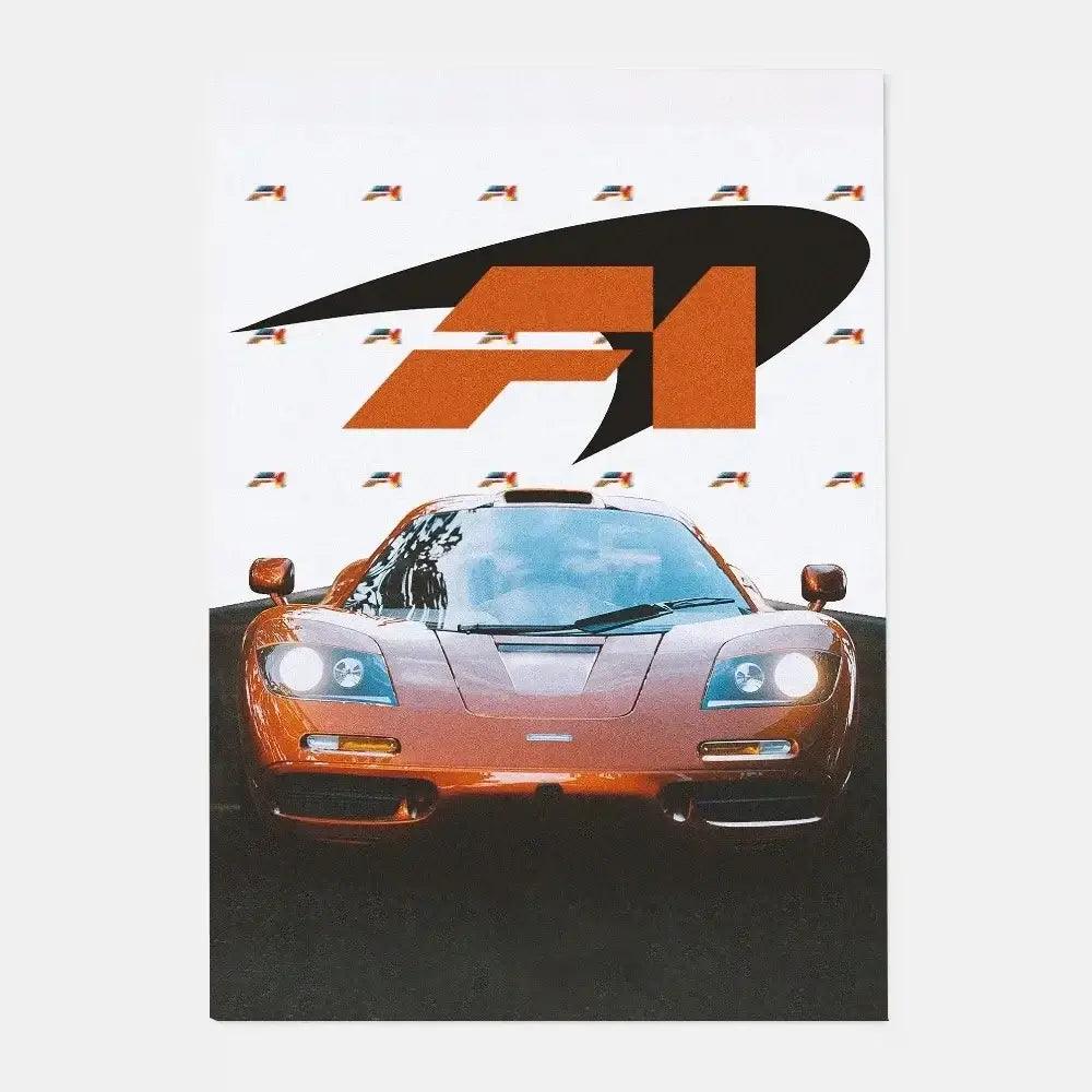 Silver Sports Car Poster