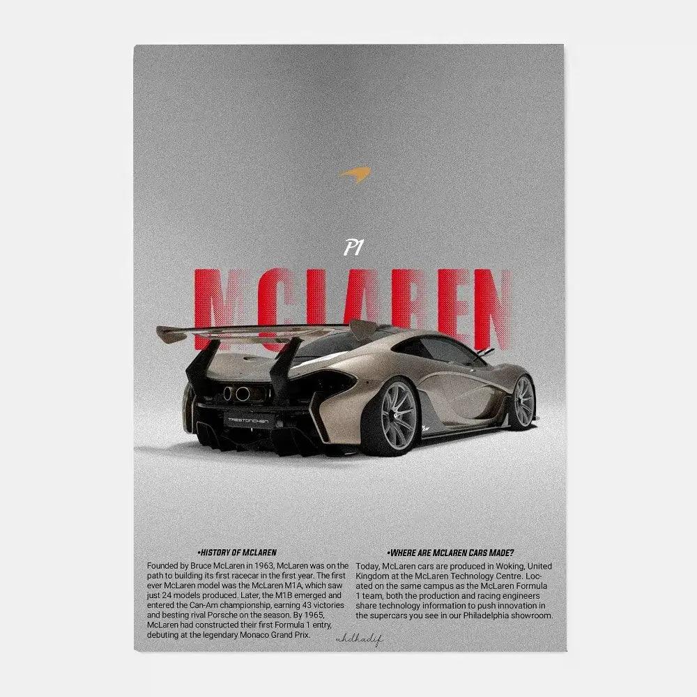 Silver Sports Car Poster