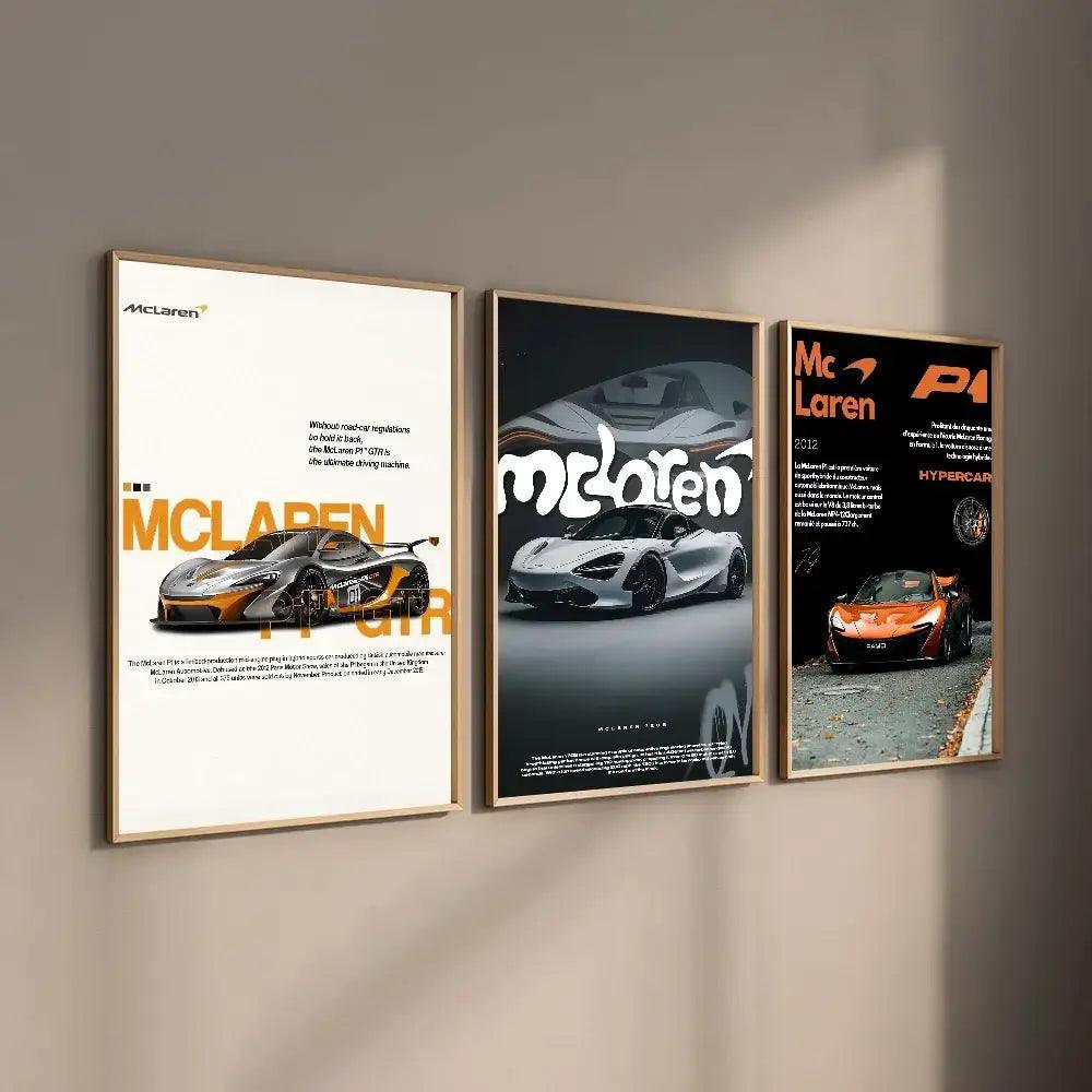 Silver Sports Car Poster