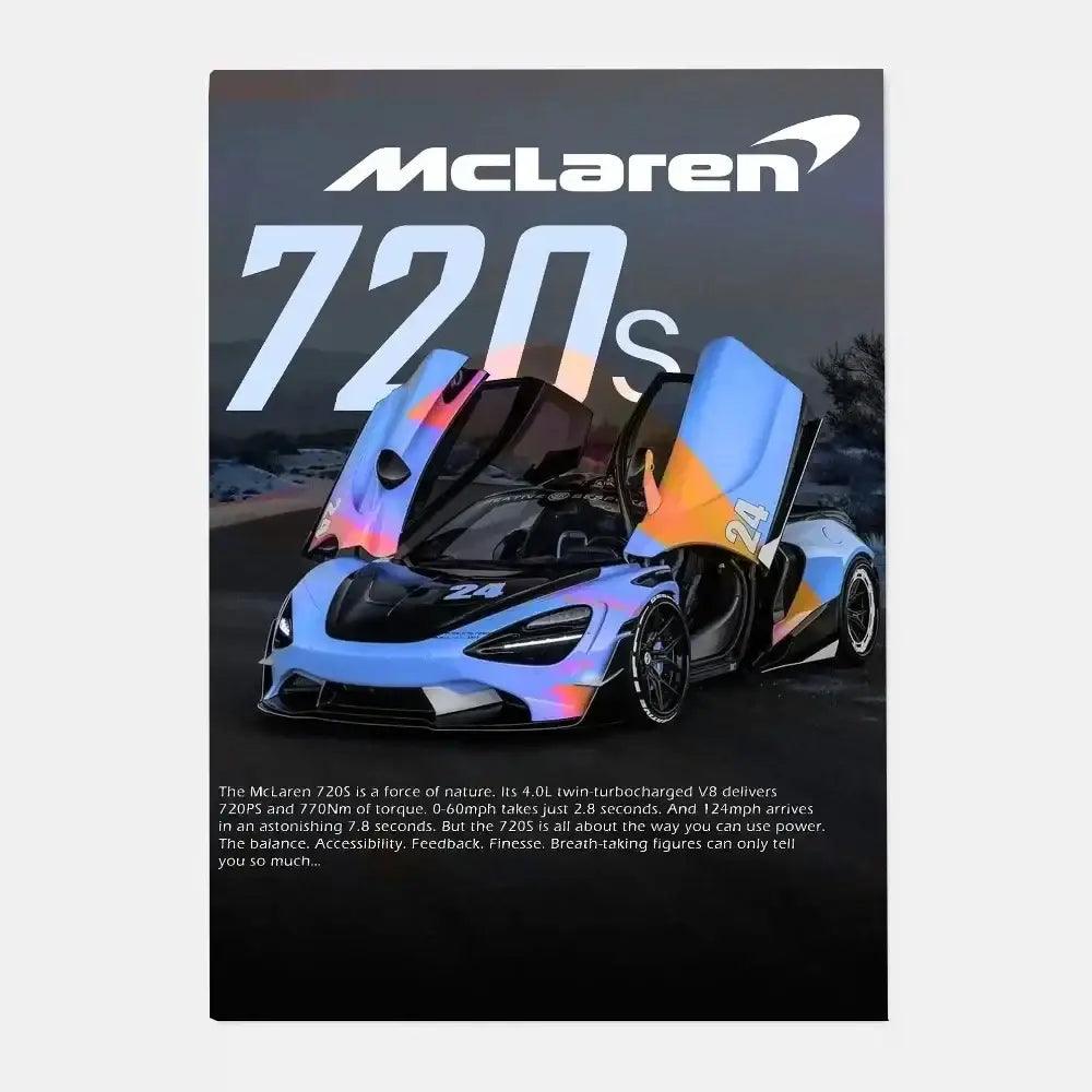 Silver Sports Car Poster