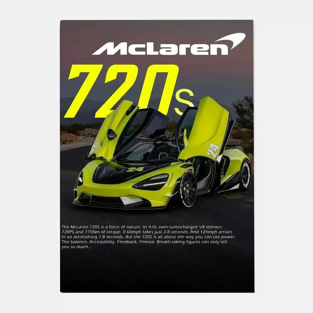 Silver Sports Car Poster